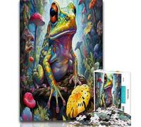 Colorful Tree Frogs 1000 Pieces Jigsaw Puzzles for Adults And Teens,Toys Educational Games Stress Relieving Suitable for Desktop Decoration (50x75cm)