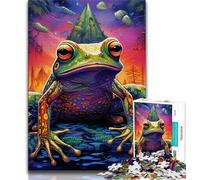 Colorful Tree Frogs Jigsaw Puzzles for Teenagers 1000 Piece Puzzle,Decompressing Intellectual Educational Toy Secret Santa Gifts 38x26cm