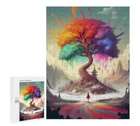 Colorful Tree of Dreams -1 - Decorative Jigsaw for Grown-Ups, 500 PCS, Winter Gift - for A Rewarding Weekend Challenge