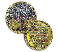 Colorful Tree of Life 7 Year Sobriety Coin | AA Chip and Medallion with Token Capsule, Incorporating Female Silhouette Design, Celebrating Sobriety Milestones & Achievements, Sobriety Gifts for Women
