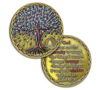 Colorful Tree of Life 8 Year Sobriety Coin | AA Chip and Medallion with Token Capsule, Incorporating Female Silhouette Design, Celebrating Sobriety Milestones & Achievements, Sobriety Gifts for Women