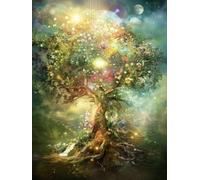 Colorful Tree Paint by Numbers for Adults with Frame, Large Paint by Number Canvas Kits, DIY Color Oil Painting Acrylic Paints with Brushes, Hobbies for Adults Women, Home Wall Decor 70x100cm J8-67