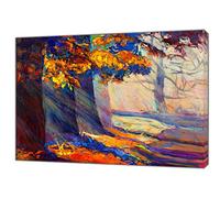 Colorful Trees Sun Light Painting Print ON Framed Canvas Wall Art Decor 40’’ x 30’’ inch( 102x 76 cm )-18mm Depth