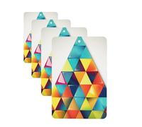 Colorful Triangle Car Air Fresheners Cards 4 Pcs Hanging Fragrance Scented Cards Long-Lasting Car Aromatherapy Tablets for Wardrobe Bathroom Car Interior Mirror Pendant Gifts