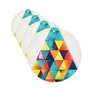 Colorful Triangle Car Air Fresheners Cards 4 Pcs Hanging Fragrance Scented Cards Long-Lasting Car Aromatherapy Tablets for Wardrobe Bathroom Car Interior Mirror Pendant Gifts
