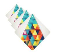 Colorful Triangle Car Air Fresheners Cards 4 Pcs Hanging Fragrance Scented Cards Long-Lasting Car Aromatherapy Tablets for Wardrobe Bathroom Car Interior Mirror Pendant Gifts