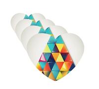 Colorful Triangle Car Air Fresheners Cards 4 Pcs Hanging Fragrance Scented Cards Long-Lasting Car Aromatherapy Tablets for Wardrobe Bathroom Car Interior Mirror Pendant Gifts