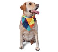 Colorful Triangle Dog Bandana Pet Scarf Accessories for Small Medium Dogs Cats Photo Prop, Triangle Pet Bandanas Adjustable Puppy Bib Washable Dog Kerchief Puppy Neckerchief