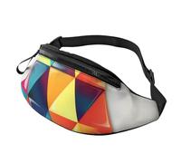 Colorful Triangle Fanny Pack for Men Women Crossbody Waist Bag Waterproof Sports Belt Bag Outdoor Hip Pack