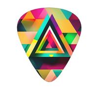 Colorful Triangle Pattern Print Organizer Storage Box Different Thickness Guitar Picks For Acoustic Guitar