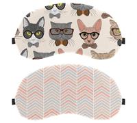 Colorful Triangle Wave 2-Pack Light-Blocking Soft Breathable Eye Patch Sleeping Masks