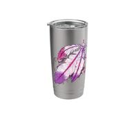 Colorful Tribal Feathers - Native American Indian Indigenous Stainless Steel Insulated Tumbler