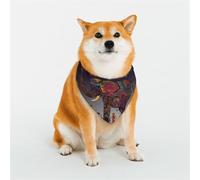 Colorful Tribal Floral Elephant Dog Bandanas Medium Adjustable Dog Scarf Triangle Bibs Double Reversible Kerchief Scarf Washable Daily Handkerchief for Medium Large Dog Puppy Cat Gift