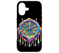 Colorful Trippy Melting Clock Psychedelic Art Case for iPhone 17