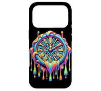 Colorful Trippy Melting Clock Psychedelic Art Case for iPhone 17 Pro