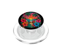 Colorful Tropical Beach Sunset Paradise Palm Trees PopSockets PopGrip for MagSafe