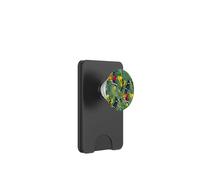 Colorful Tropical Birds and Green Nature Design PopSockets PopWallet for MagSafe