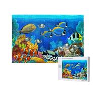 Colorful Tropical Fishes Coral Swim In The Deep Ocean Art,1000 Pieces Wooden Jigsaw Family Game Jigsaw Puzzles for Adults Teens Home Decor