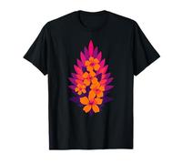 Colorful Tropical Hibiscus Orchid Floral Pineapple T-Shirt