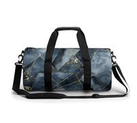 Colorful Tropical Leaves Pattern Gym Bag Small Travel Duffle Bag with Compartment Carry On Weekender Bag for Women Men, Abstract Art Geometry, 17.7in/9in/9in