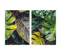 Colorful Tropical Leaves Pattern Passport Holder Passport Wallet PU Leather Passports Protective Cover Slim Travel Accessories