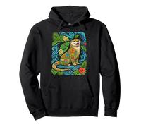 Colorful Tropical Otter Hawaiian Floral Animal Summer Vibes Pullover Hoodie