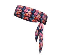 Colorful Tropical Plant Leaves Sweat-Absorbing Sports Headband, Unisex Sports Headband, Suitable for Outdoor Travel and Various Sports.