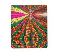 Colorful Tulips Desk Pad, Washable for Office/Gaming/Writing, Rubber Base, Polyester Surface