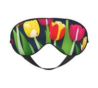 Colorful Tulips Pattern Print Comfortable Sleep Eye Mask Men Women Lightweight Travel Nap Meditation Yoga Work