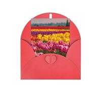Colorful Tulips Print Adorable Blank Cards& Envelopes,Unique Designs Perfect for Festivals, Invitations