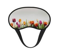 Colorful Tulips Print Sleep Mask, Eye Sleeping Mask for Women and Men for Total Darkness, Reduces Puffy Eye Mask