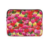 Colorful Tulips Red Pink Yellow Case Laptop, Padded 13 Inch Computer Case for Women Men