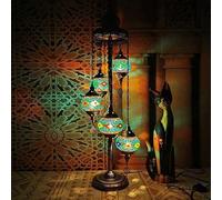 Colorful Turkish Mosaic Floor Lamp Personalized Moroccan Standing Light for Home & Office Decor Includes Free LED Bulbs Ideal Corner Lighting Solut