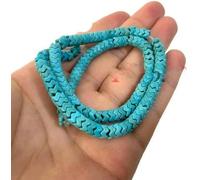 Colorful Turquoise Leaf Elephant Turtle Moon Shape Blue Stone Beads for Jewelry Making DIY Bracelet Accessories-14x18mm_b-3x6mm_a