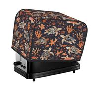 Colorful Turtles Coral Fish Toaster Cover 2 Slice Toaster Cover, Dust Cover Kitchen Small Appliance Cover Women Gift