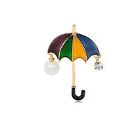 Colorful Umbrella Brooch Pin Women Corsage Collar Lapel Badge Jewelry Scarves Shawl Clip Lady Jewelry Bag Ornament Men Gift