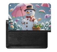 Colorful Umbrella Passport Holder Cover Secure Travel Wallet PU Leather Credit Cards Passport Organizer Bag for Women Men, white, One Size, Modern