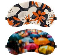Colorful Umbrellas in Rainy Day 2-Pack Light-Blocking Soft Breathable Eye Patch Sleeping Masks