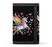 Colorful Un-icorns Butterflies Trifold Wallet Printed Card Holder Purse | Novelty Wallets,Coin Pocket,Gift for Men Women