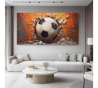 Colorful Unframed Canvas Wall Art, Cinematic Wall Sports Football Pictures Painting on Canvas Prints for Living Room Bedroom Bathroom Kitchen Hallway Ready To Hang - 61 x 41 cm