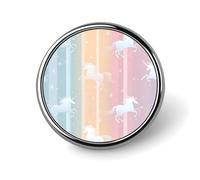 Colorful Unicorm Stripes Enamel Brooch Lapel Pin Badge Button Pins for Backpacks Hats Cute Funny 1"