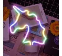 Colorful Unicorn Neon Light, Bedroom Night Light, LED Light Signs Powered by Battery/USB, Light Decoration for Christmas Birthday Party Bedroom Table Lamp Children Gifts