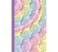 Colorful Unicorn Notebook: Hardcover notebook for journaling, to do list, school. College ruled, 100 pages