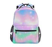 Colorful Unicorn School Backpacks Pastel Rainbow Theme Student Backpack Big for Girls Kids Elementary School Shoulder Bag Bookbag