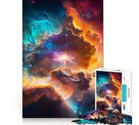Colorful Universe Adults 1000 Piece Jigsaw Puzzle Decompress Game, Bright Hue, Playful Challenge, Night Fun (38x52cm)