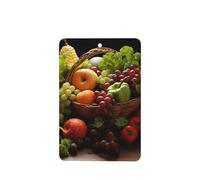Colorful Various Vegetables and Fruit Car Air Fresheners Cards 4 Pcs Long Lasting Car Fresheners Gifts for Men Women Auto Aromatherapy Tablets Hanging Scented Card Rearview Mirror Pendant