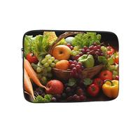 Colorful Various Vegetables and Fruit Laptop Case 17 inch, TSA Laptop Sleeve Shockproof Protective Notebook Case Water Resistant Computer Carrying Cover Briefcase Handbags Men Women Computer Bag