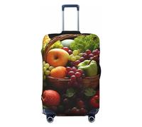 Colorful Various Vegetables and Fruit Luggage Cover for Suitcase Tsa Approved, Spandex Stretch Suitcase Protector Washable Baggage Covers Travel Luggage Sleeve Large Suit Case Cover Fit 18-32 Inch