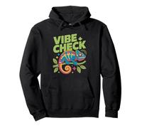 Colorful Veiled Chameleon Pop Art Illustration Reptile Lover Pullover Hoodie