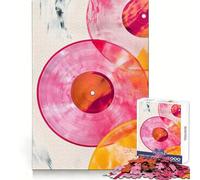Colorful Vinyl Records 1000 Piece Jigsaw Puzzles- Brain Exercise, Precise Cut, Real Challenge, Wall Display (50x75cm)